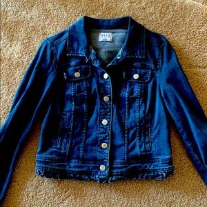 A blue denim Jean jacket.
